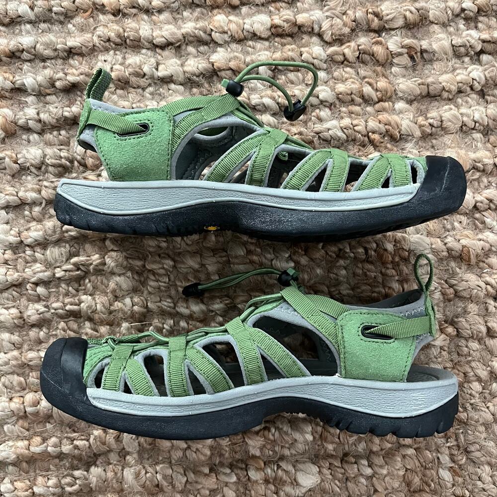 KEEN Whisper Sandals Womens 8.5 EU 39 Green Waterproof Hiking Sport EUC - Picture 3 of 16